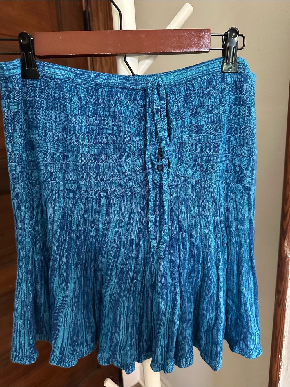 NWT XL Free People blue strapless flowy top